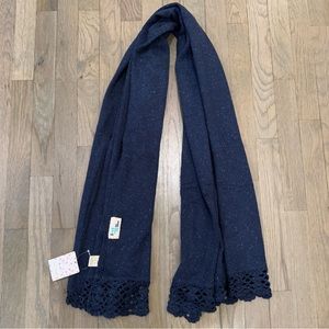 Free People Navy Scarf NWT